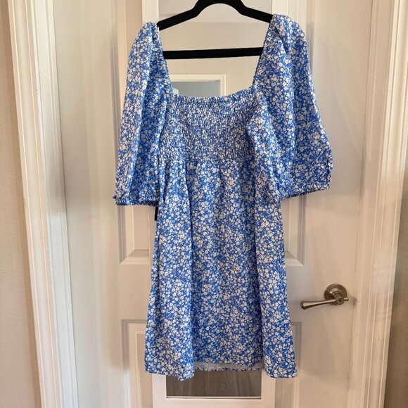 NEW Tuckernuck Annie Dress in Blooms on Broad Size XL Color Blue White - Picture 7 of 9